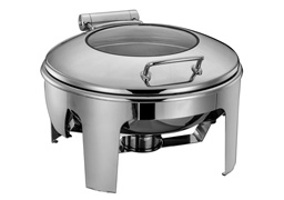 6L ROUND SPRING HINGED INDUCTION CHAFING DISH