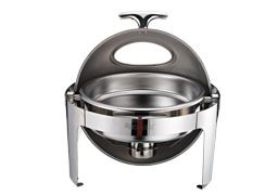 6L ROLL TOP CHAFING DISH WITH GLASS LID
